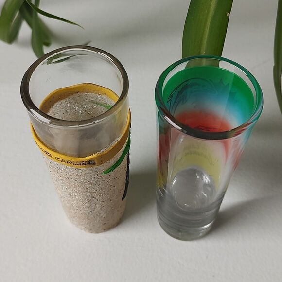 Bundle Of 2 Playa Del Carmen Mexico Shot Glasses - Picture 4 of 5